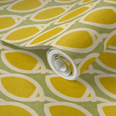Spoonflower Peel And Stick Wallpaper Century Linen 2' X 12' Removable
