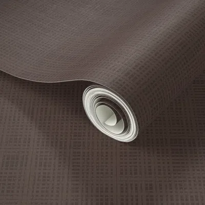 Spoonflower Peel And Stick Wallpaper Chocolate Martini Basketweave Linen 2' X 12' Removable In Brown