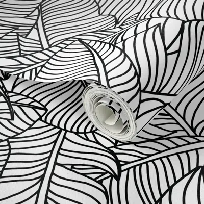 Spoonflower Peel And Stick Wallpaper Color Me Leaves 2' X 12' Removable