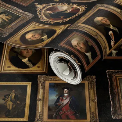 Spoonflower Peel And Stick Wallpaper Costumer Request 1 Medium Cheers To History George Washington Historic 1. 2