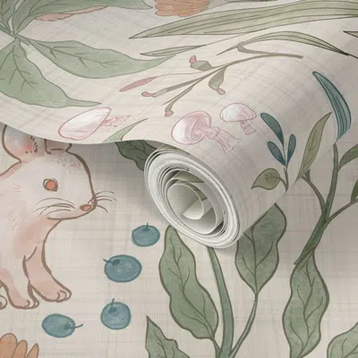 Spoonflower Peel And Stick Wallpaper Cottagecore Garden 2' X 12' Removable