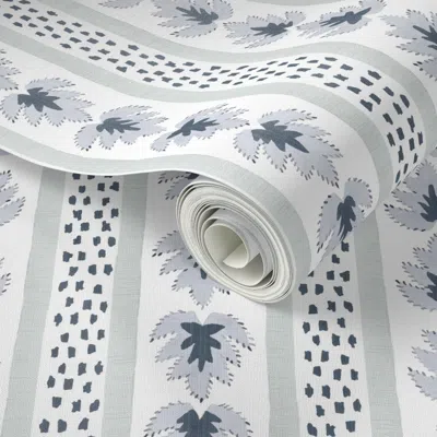 Spoonflower Peel And Stick Wallpaper Custom Erin James Stripe With Strie  Removable