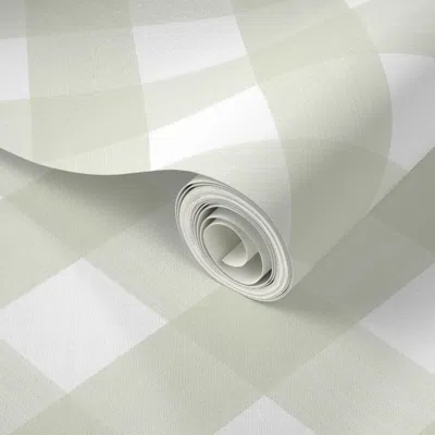 Spoonflower Peel And Stick Wallpaper Custom Judy Diagonal Hancock Green 2 Inch Buffalo Plaid 2' X 12' Removable