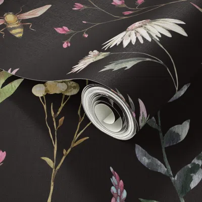 Spoonflower Peel And Stick Wallpaper Dark Forest 2' X 12' Removable