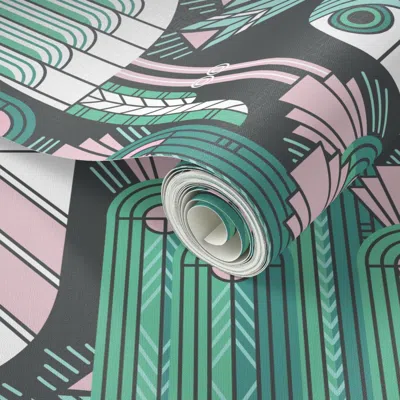 Spoonflower Peel And Stick Wallpaper Deco Desert - Bright 2' X 12' Removable