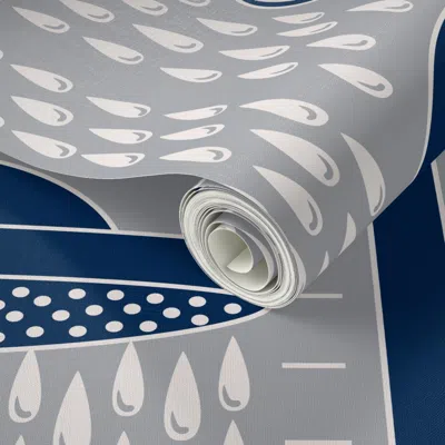 Spoonflower Peel And Stick Wallpaper Deco Fountain 2' X 12' Removable