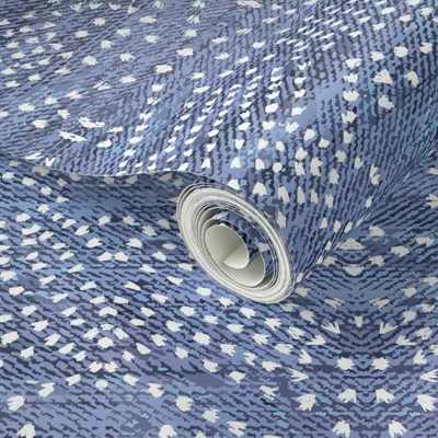 Spoonflower Peel And Stick Wallpaper Denim Light Light Boho Indigo Small 2' X 12' Removable