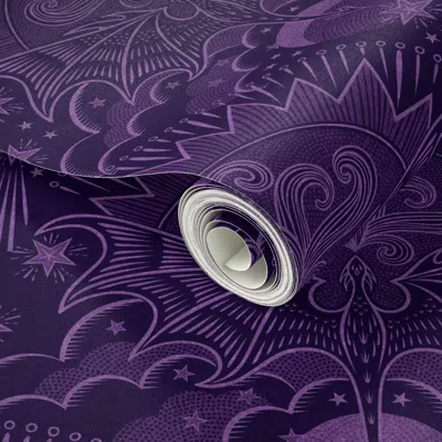 Spoonflower Peel And Stick Wallpaper Dragon In The Sky Rpg Flying Dragons Year Of The Dragon Dnd D D 2' X 12' Re