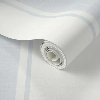 Spoonflower Peel And Stick Wallpaper E Pastel Blue Heritage Stripes- Sherwin William Sky High Blue Extra White 2