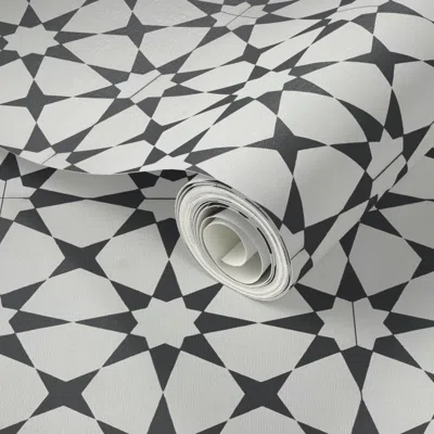 Spoonflower Peel And Stick Wallpaper Encaustic Tile 2' X 12' Removable In Multi