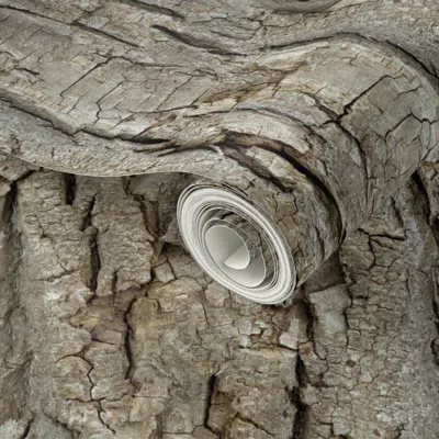 Spoonflower Peel And Stick Wallpaper Endless Bark 2' X 12' Removable