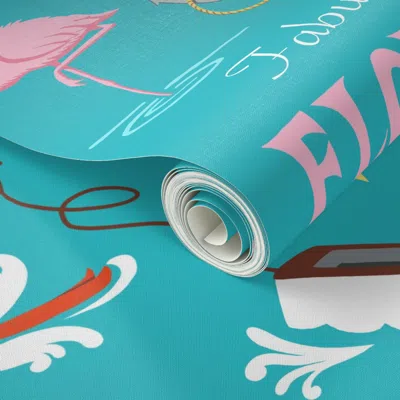 Spoonflower Peel And Stick Wallpaper Fabulous Florida 2' X 12' Removable