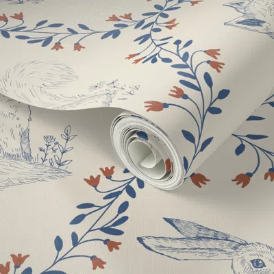 Spoonflower Peel And Stick Wallpaper Fall Animals  Removable