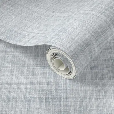 Spoonflower Peel And Stick Wallpaper Faux Linen Solid In Upward Grey  Removable