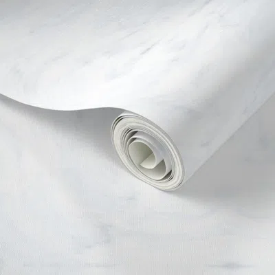 Spoonflower Peel And Stick Wallpaper Feathery Snow Drifts 2' X 12' Removable