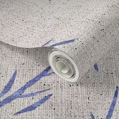 Spoonflower Peel And Stick Wallpaper French Linen Leaf 2' X 12' Removable
