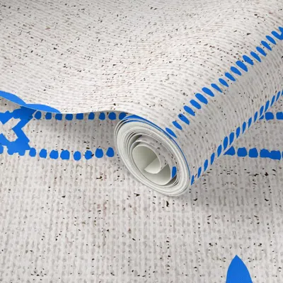 Spoonflower Peel And Stick Wallpaper French Linen Stripe Summer 2' X 12' Removable