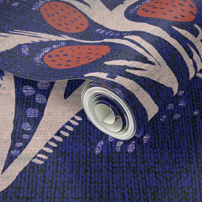 Spoonflower Peel And Stick Wallpaper French Linen Thistle Winter  Removable In Multi