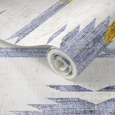 Spoonflower Peel And Stick Wallpaper French Linen Zion 2' X 12' Removable