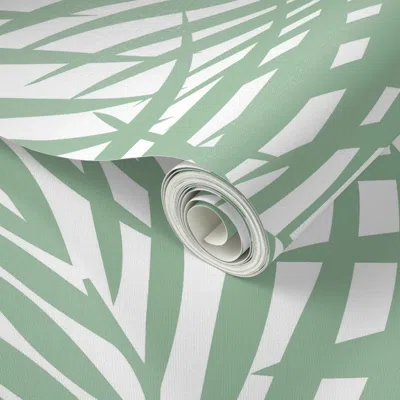 Spoonflower Peel And Stick Wallpaper Fronds 9bbfa1 2' X 12' Removable