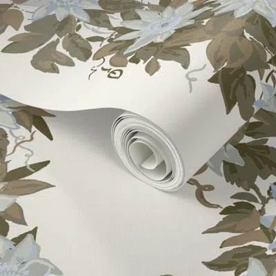 Spoonflower Peel And Stick Wallpaper Garlow Amanda Tan 1 2' X 12' Removable