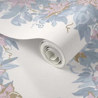 Spoonflower Peel And Stick Wallpaper Garlow Amanda Tan And Orchid  Removable