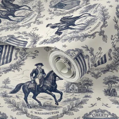 Spoonflower Peel And Stick Wallpaper George Washington Liberty And Union  Removable
