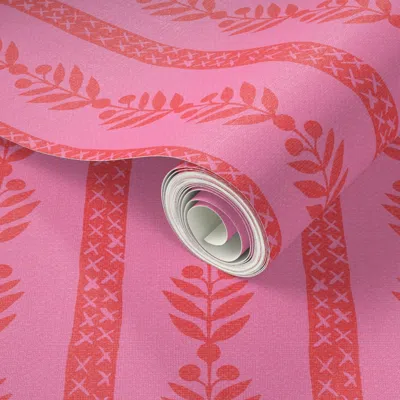 Spoonflower Peel And Stick Wallpaper Georgiana In Valentine  Removable