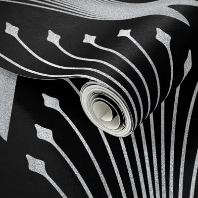 Spoonflower Peel And Stick Wallpaper Glamour Art Deco (for Metallic ) 2' X 12' Removable