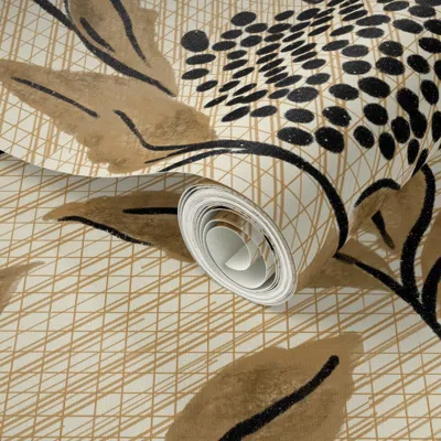 Spoonflower Peel And Stick Wallpaper Golden Noir  Removable