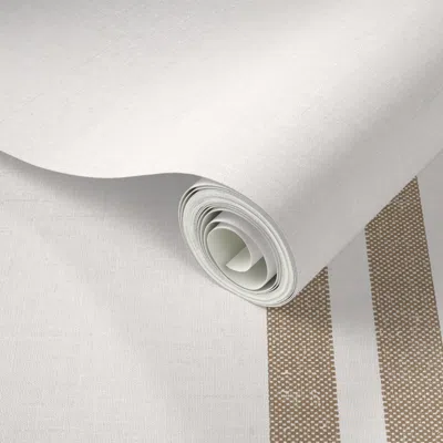 Spoonflower Peel And Stick Wallpaper Graine Dark Tan 2' X 12' Removable