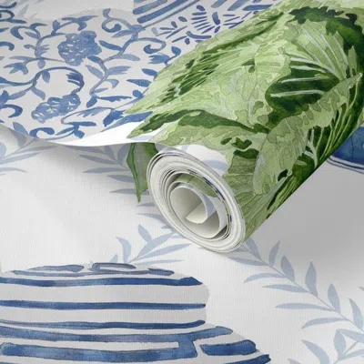 Spoonflower Peel And Stick Wallpaper Grandmillenial Garden 2' X 12' Removable