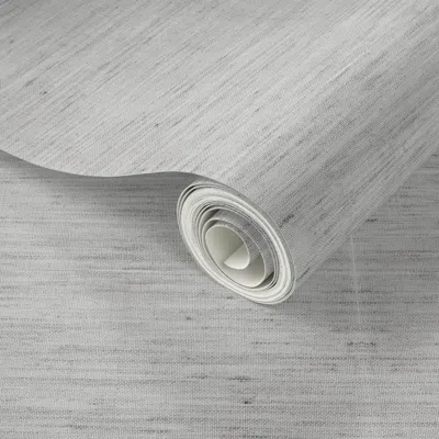 Spoonflower Peel And Stick Wallpaper Grey Linen Fabric Linen Texture Fabric Grey Linen 6 2' X 12' Removable