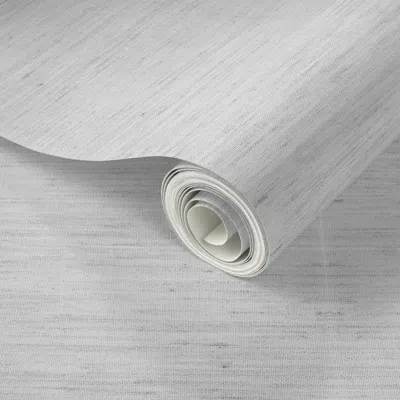 Spoonflower Peel And Stick Wallpaper Grey Linen Fabric Linen Texture Fabric Grey Linen 6 2' X 12' Removable