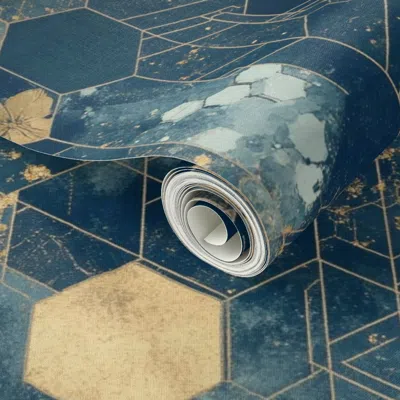 Spoonflower Peel And Stick Wallpaper Hexed Luxe Lattice  Removable
