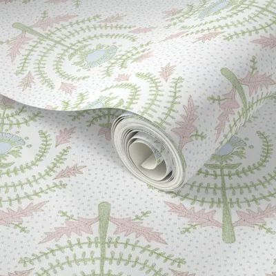 Spoonflower Peel And Stick Wallpaper Holy Basil Gina 3 2' X 12' Removable