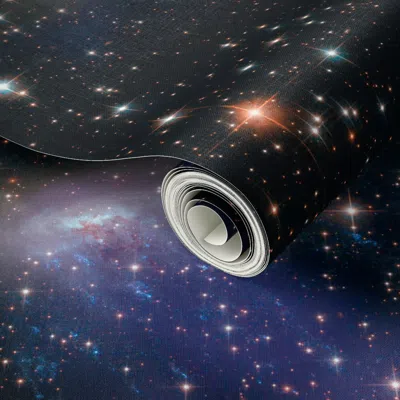 Spoonflower Peel And Stick Wallpaper Hubble Sees A Sprial Galaxy 2' X 12' Removable