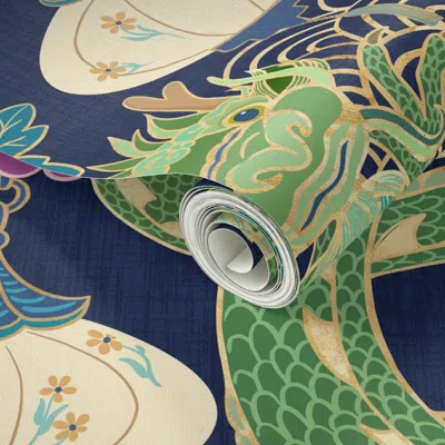 Spoonflower Peel And Stick Wallpaper Img 8819  Removable In Blue