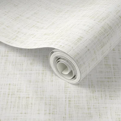 Spoonflower Peel And Stick Wallpaper Ivory Linen 2' X 12' Removable