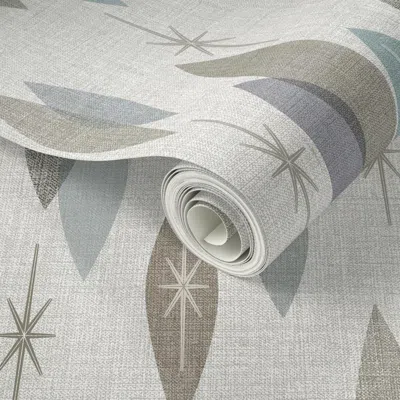 Spoonflower Peel And Stick Wallpaper Jane Jetson Cool Gray  Removable In Multi