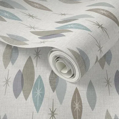 Spoonflower Peel And Stick Wallpaper Jane Jetson Cool Gray Small 2' X 12' Removable