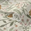 Spoonflower Peel And Stick Wallpaper Jumbo Enchanted Garden Damask - Whimsical Floral - Muted Neutral Beige 24"  In Multi