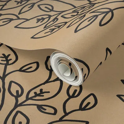 Spoonflower Peel And Stick Wallpaper Kraft Yumi 2' X 12' Removable