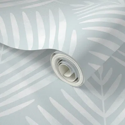 Spoonflower Peel And Stick Wallpaper Largo (light Blue) 2' X 12' Removable