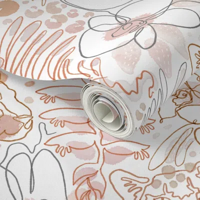 Spoonflower Peel And Stick Wallpaper Leopards Painterly 2' X 12' Removable