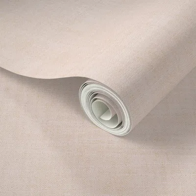 Spoonflower Peel And Stick Wallpaper Linen Light Pink 2' X 12' Removable