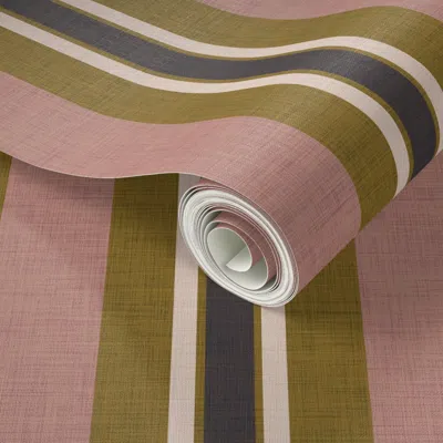 Spoonflower Peel And Stick Wallpaper Linen Lines  Removable