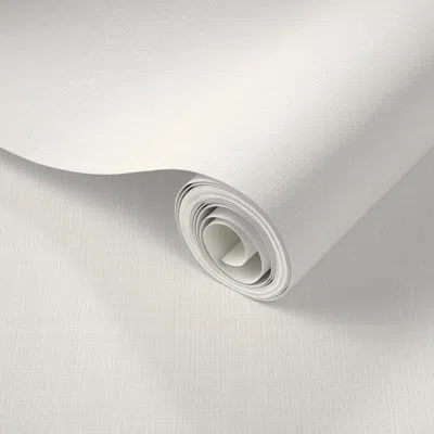 Spoonflower Peel And Stick Wallpaper Linen Look Texture Printed Bone Slubby Linen Natural Linen Off White Color  In Multi