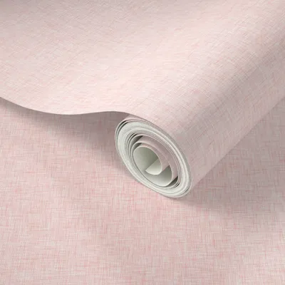 Spoonflower Peel And Stick Wallpaper Linen Marsala Rosee 2' X 12' Removable