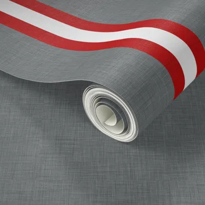 Spoonflower Peel And Stick Wallpaper Linen Stripes And White 2' X 12' Removable